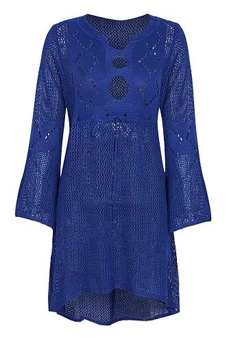 Crochet Knit Cover Up Tunic Dress