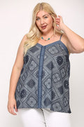 Print Chambray TANK PLUS