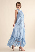 SLEEVELESS LACE DRESS