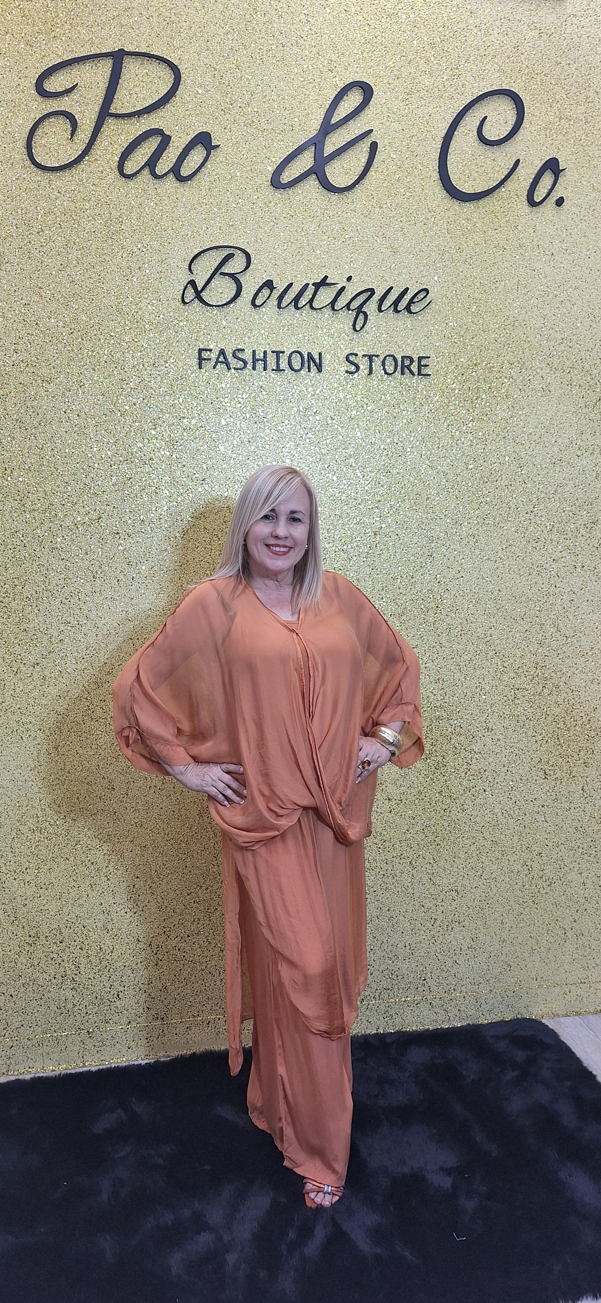 ITALIAN SILK ORANGE SET