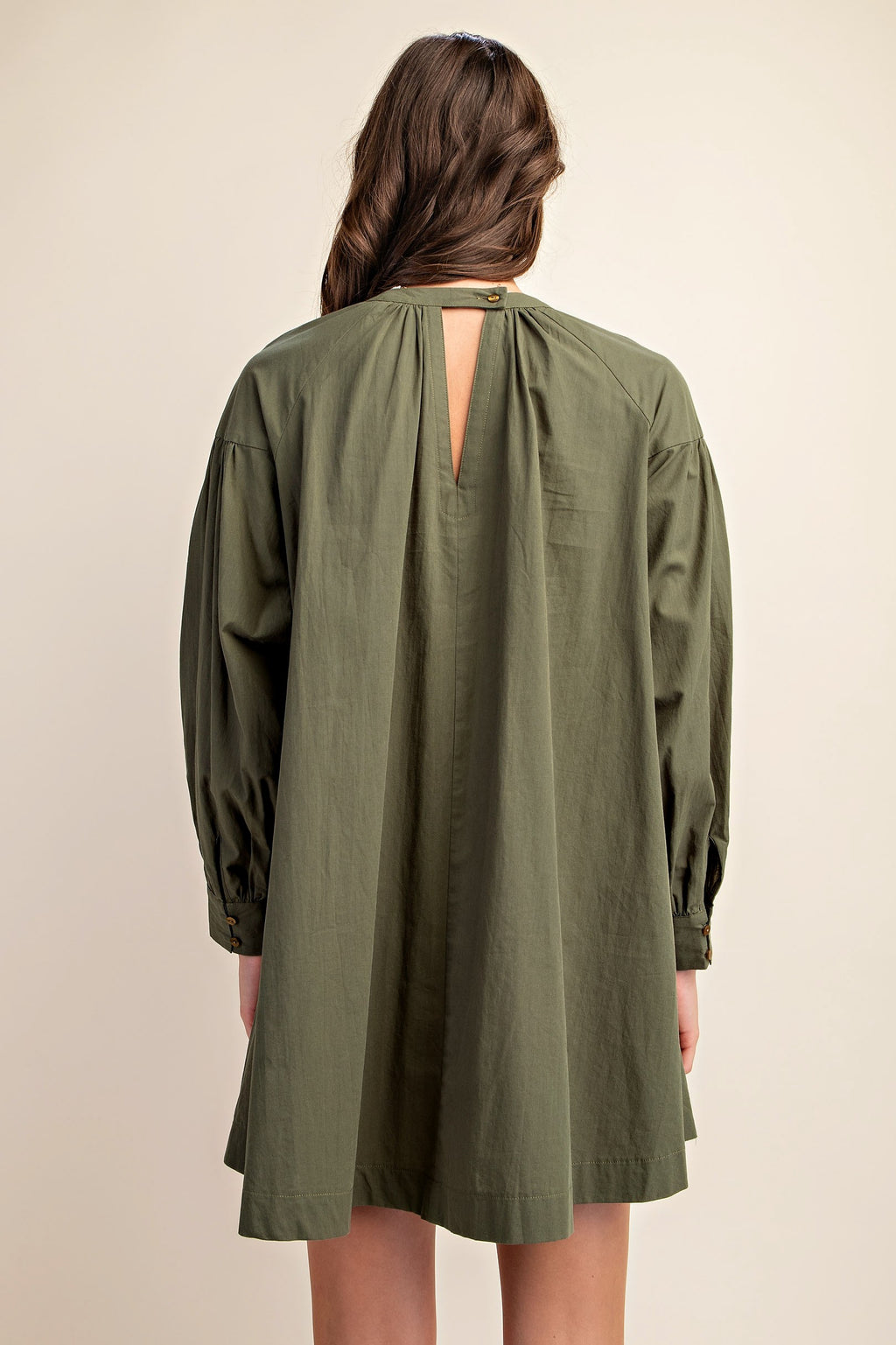 Long Sleeve Mini Dress Olive