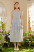 Soft Blue Embroidery Romantic