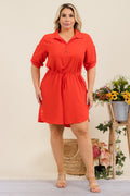 Plus Size Solid Casual Dress