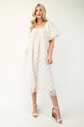 Lace Midi Dress CREAM