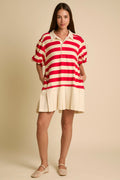 Skirt Dress With Shorts Puffy Sleeves