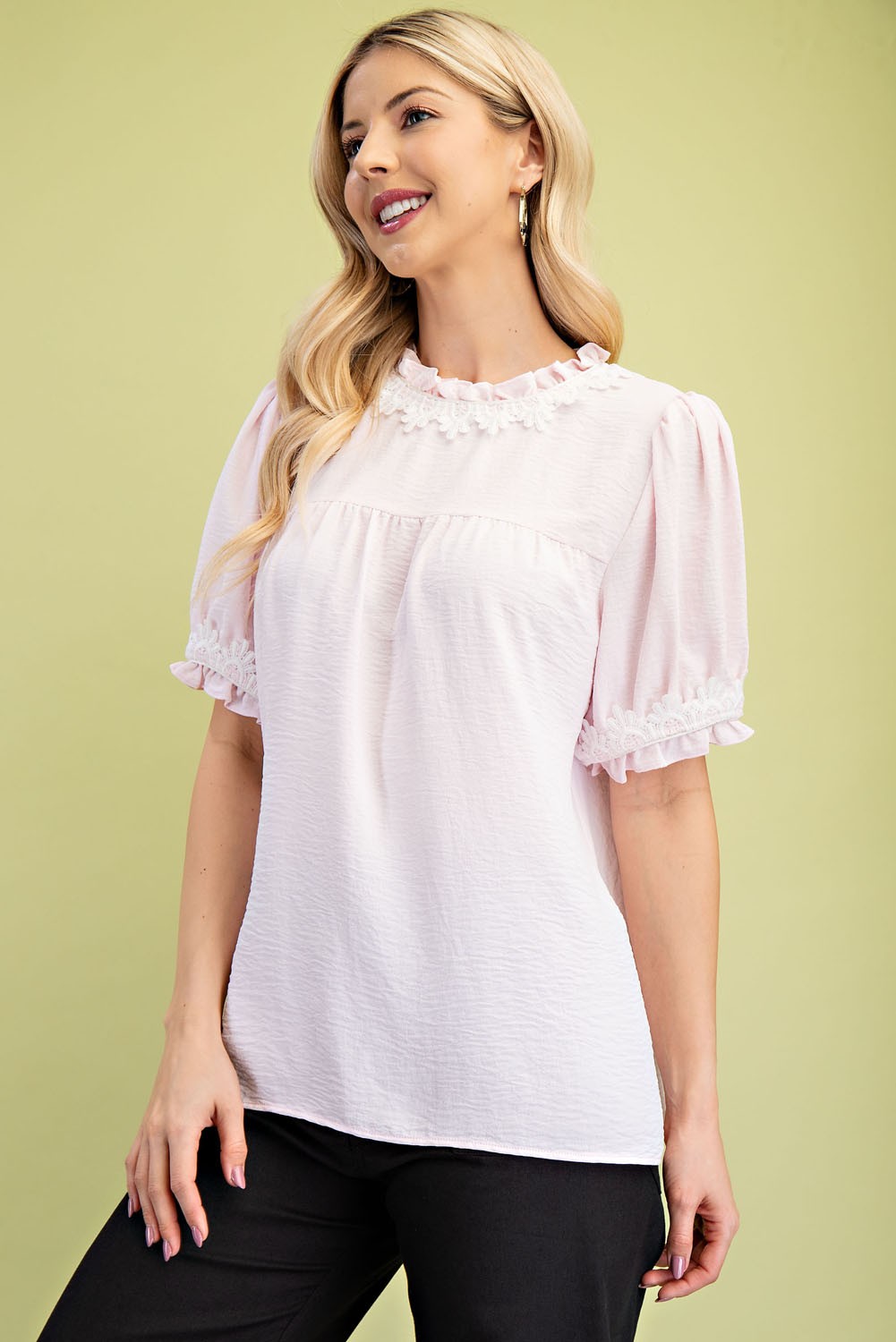 Round Neck Blouse PINK