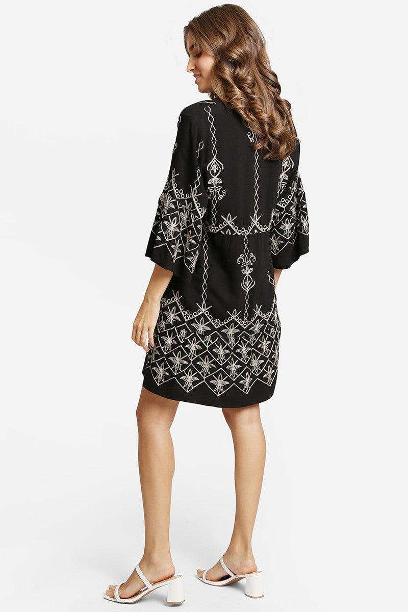 Embroidered Floral Dress