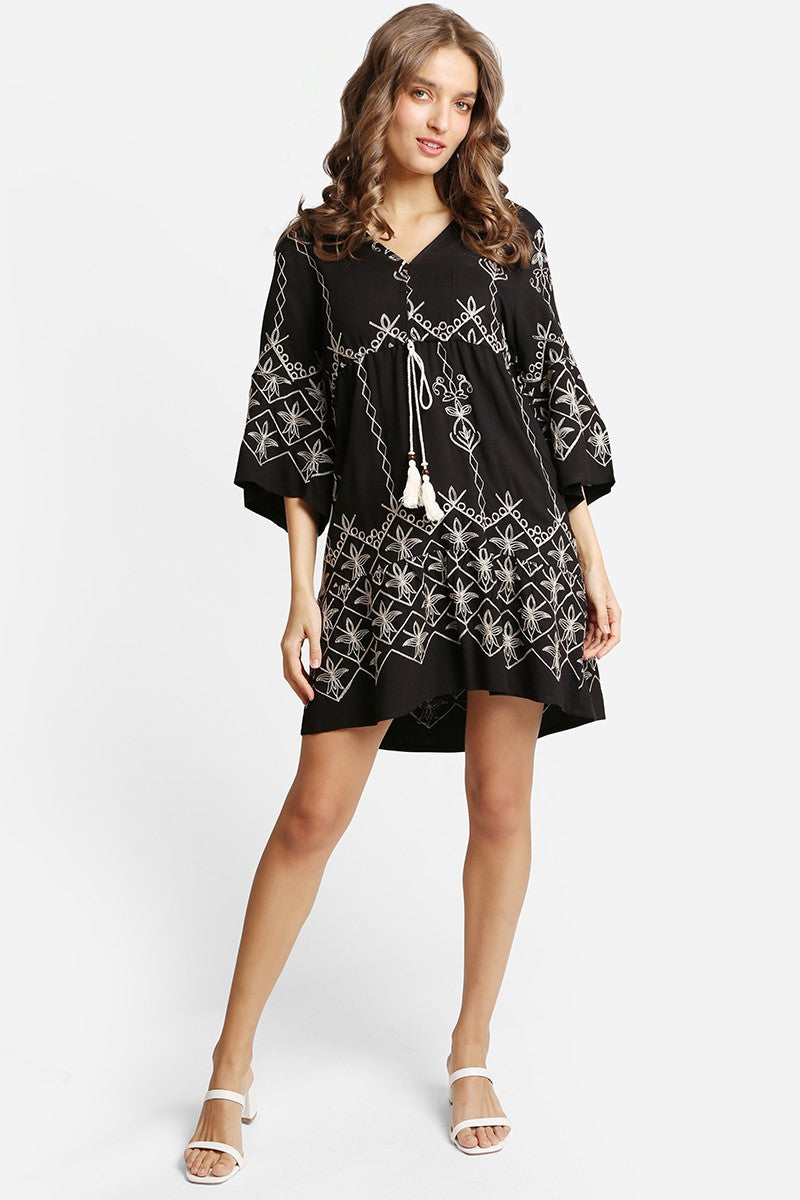 Embroidered Floral Dress