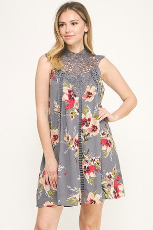 Printed Textured Dress