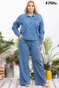 Plus Stretch Denim Set