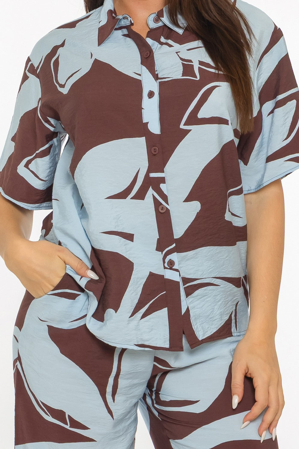 Bali Print Top And Pants Set