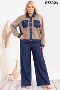 Plus Denim Set