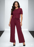 Sweater Pants Set BURGUNDY
