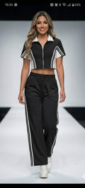 Twopcs Pants Set Black
