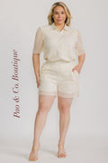Plus Size Set Crochet Lace