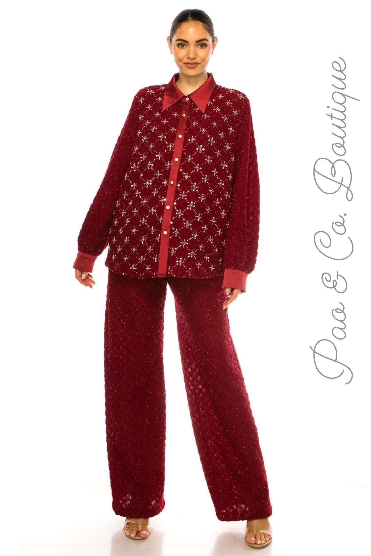 BURGUNDY SET SPARKLE