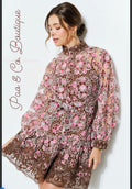 DRESS WOVEN CHOCO ORCHID