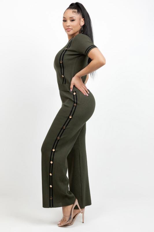 Sweater Pants Set Green