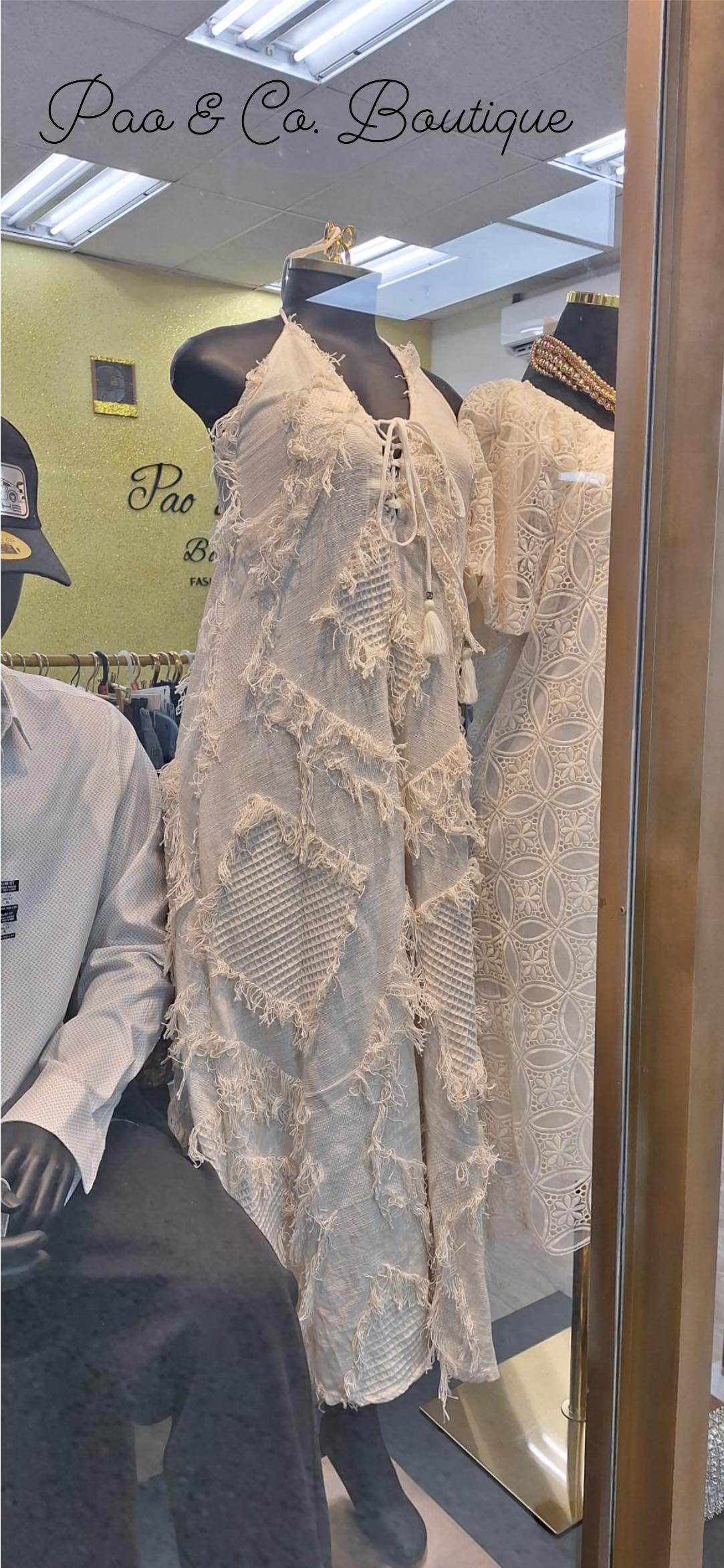 Milano Moda Lino Dress Crema