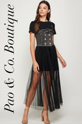 Short Slv Denim Double