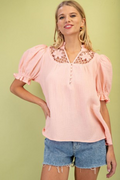 Short Sleeve Blouse PINK
