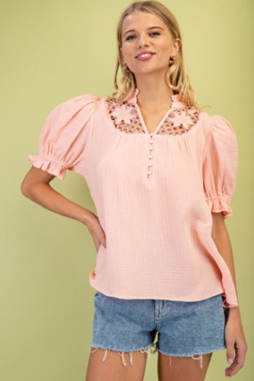 Short Sleeve Blouse PINK