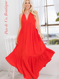 Bohemianstyle Handkerchief Drape Halter Dress